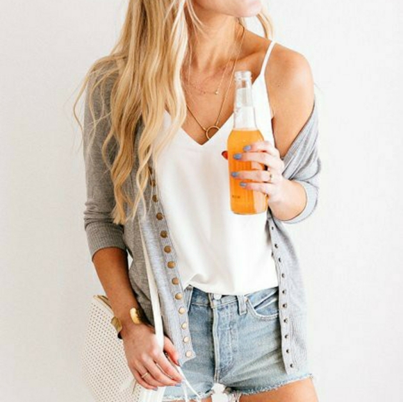 Zenana Outfitters Sweaters - HOST PICK! Lightweight Gray Cardigan, Zenana, sz L
